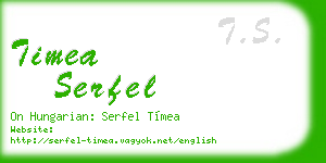 timea serfel business card
